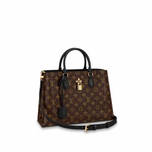 Louis Vuitton Monogram Flower Tote Black Handbag