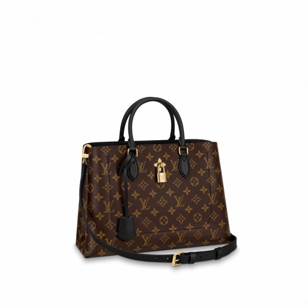 Louis Vuitton Monogram Flower Tote Black Handbag