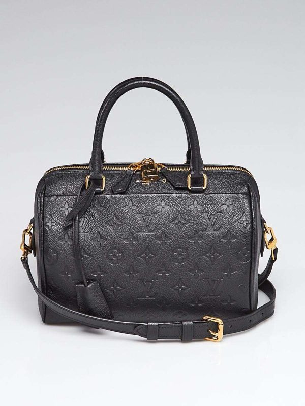 Louis Vuitton Black Monogram Empreinte Speedy Bandouliere 25