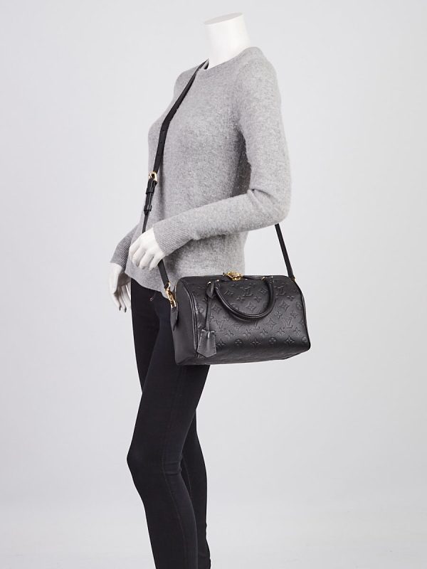 Louis Vuitton Black Monogram Empreinte Speedy Bandouliere 25 - Image 4