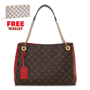 Louis Vuitton Monogram Surene MM Red Trim Tote - Handbag