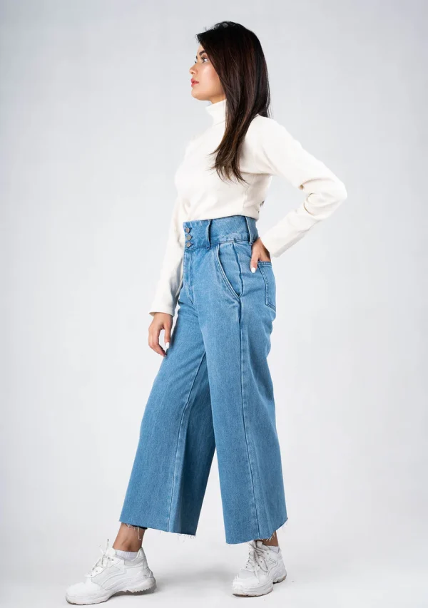 3 Button Wide Leg Jean - Image 2