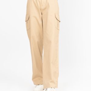 WIDE LEG CARGO CAMEL BROWN PANT