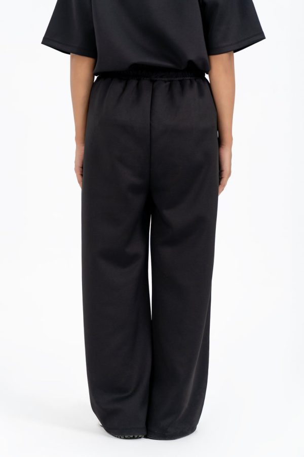WIDE LEG BLACK PANT IN SCUBA - Image 2